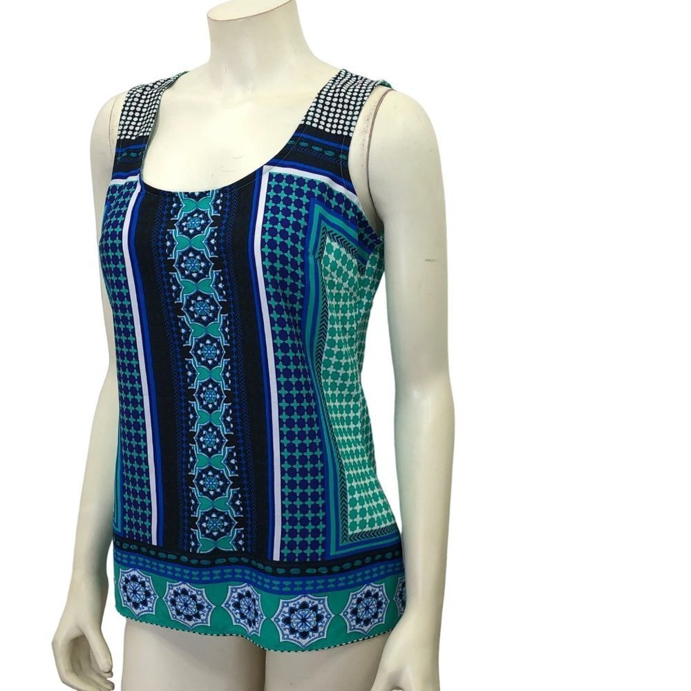 BANANA REPUBLIC PRINT SLEEVELESS TOP SM